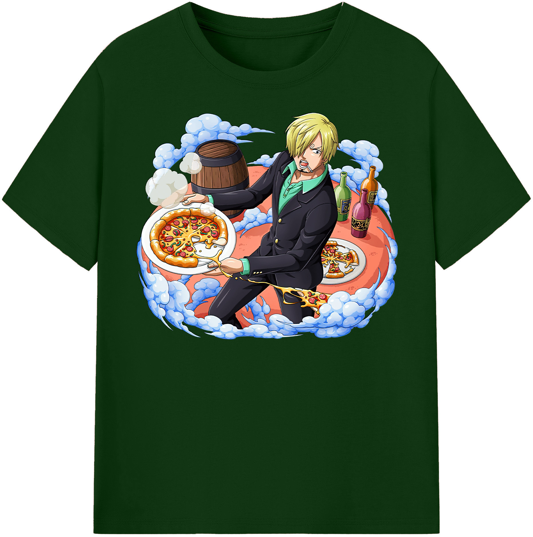 ワンピース サンジ ONE PIECE Sanji 綿100％半袖Tシャツ（フロントプリント）